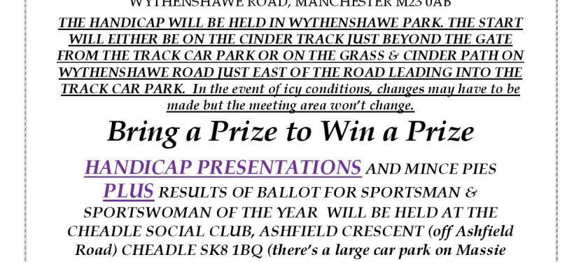 Enter the Christmas Handicap on 20th December&nbsp;2015